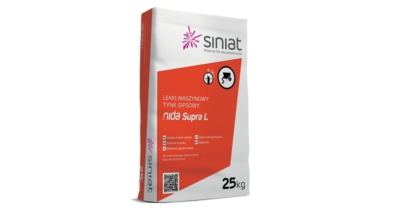 Siniat NIDA Supra L gipszvakolat 25 kg (piros) Siniat NIDA Supra L gipszvakolat 25 kg (piros)